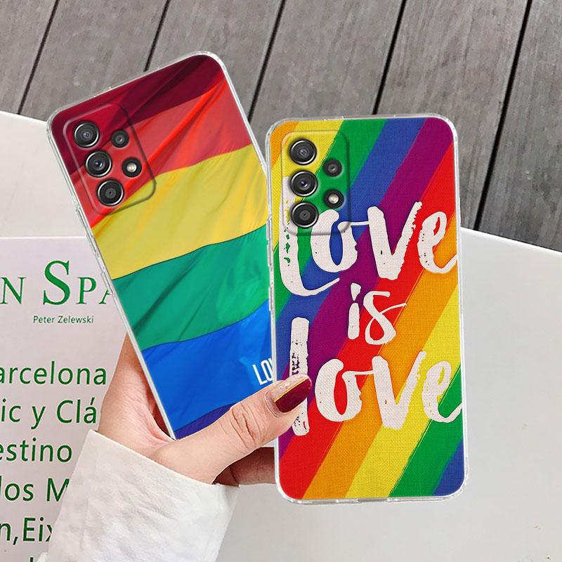 Gay Pride Flag Lesbians LGBT For Samsung Galaxy A55 Case A54 A52 A53 5G A15 A14 A13 A21S A23 A51 A34 A35 A33 A32 A72 Phone Cover