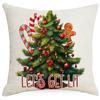 Рождественская елка Санта-Клаус Серия подарков Льняная наволочка Чехол для подушки