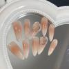 Ношение доспехов Чистый маникюр ручной работы Готовый накладной ноготь Pure Luxuriant Nude Blush Flash Crystal Diamond