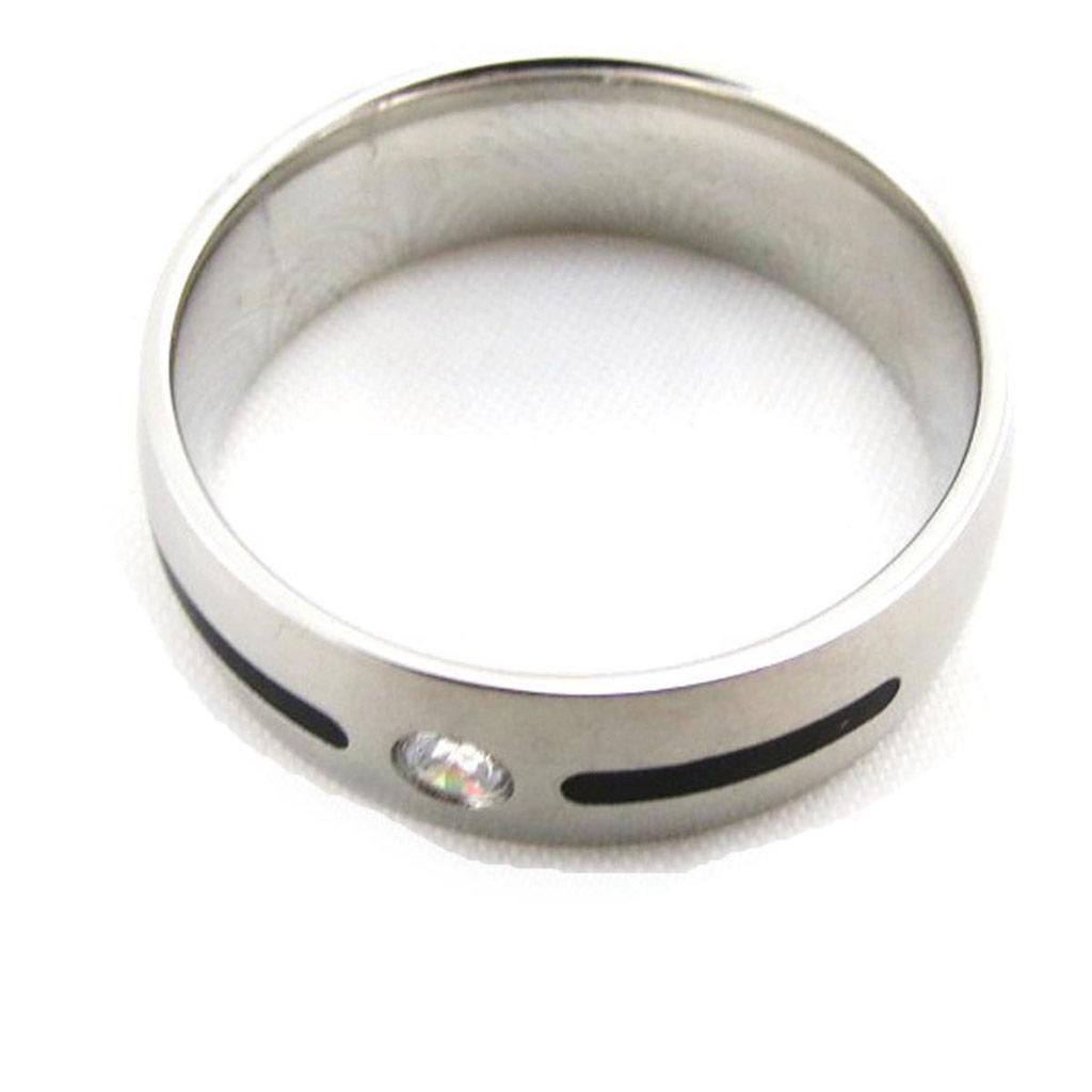 Стальное кольцо "Tony" Черное серебро