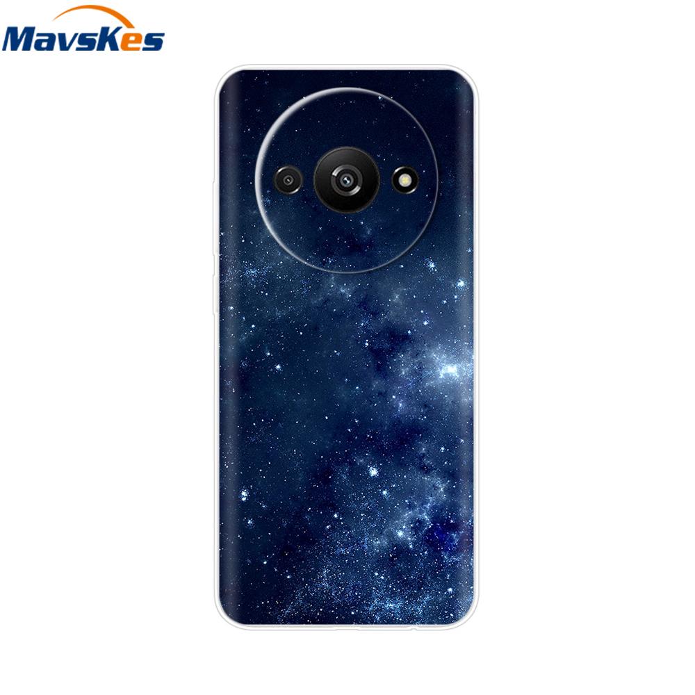 For Xiaomi Redmi A3 2024 Case Transparent Cute Soft Silicone TPU Coque Funda For RedmiA3 A 3 4G Phone Cover Clear Capa 6.71''