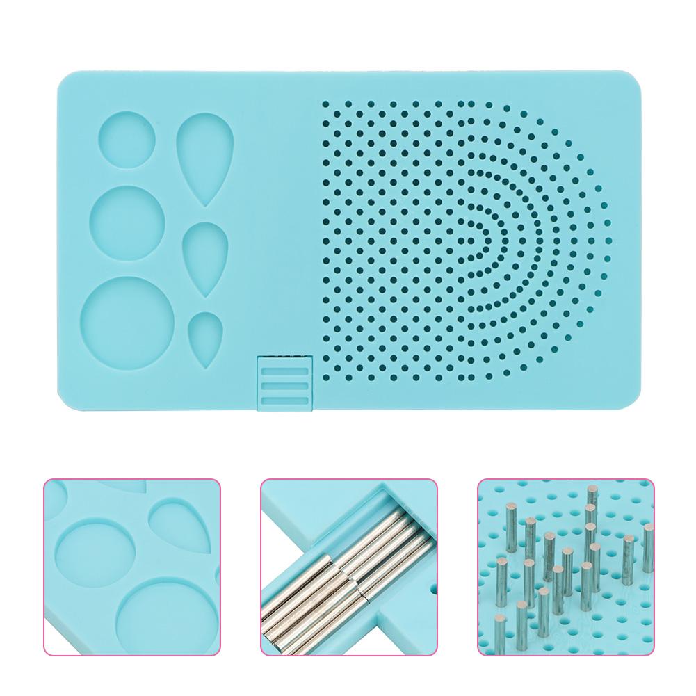 1 Set of Derivative Paper Winding Disc 20 Roots Needle Plate Grid Tool(Blue)
