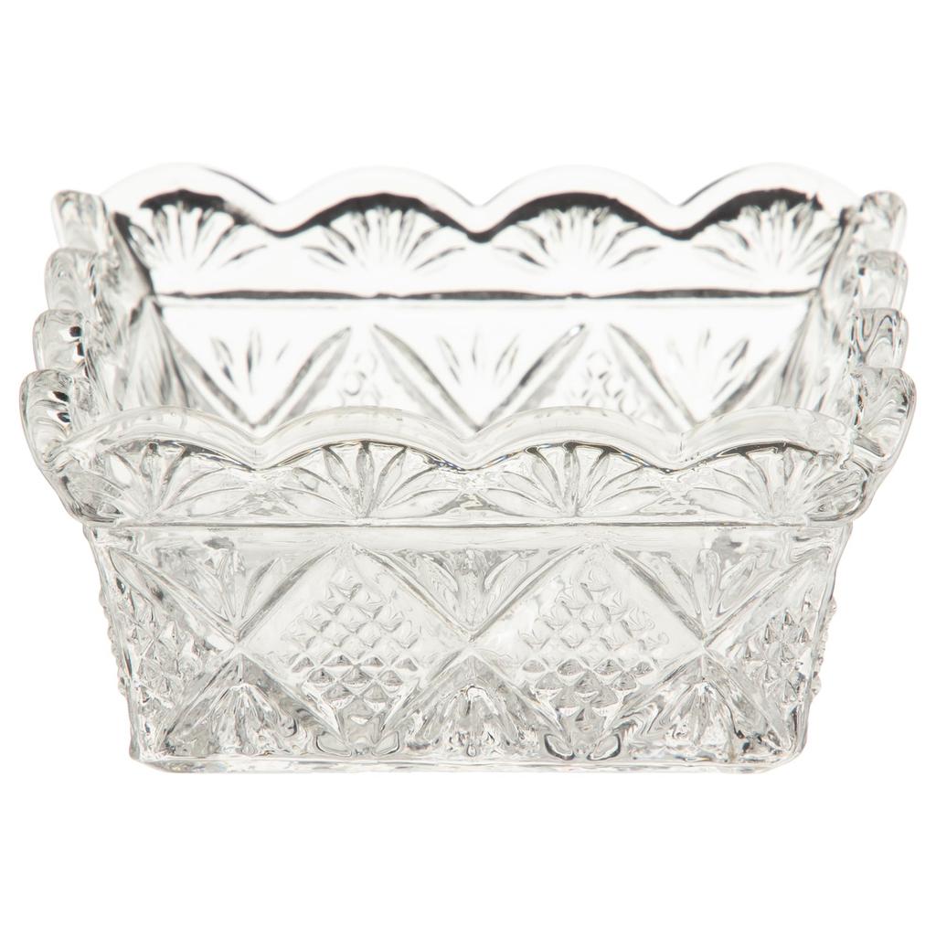 Toyo Sasaki Glass Японский Маленький Квадратный Набор Маленьких Соусниц Маленький Квадратный Глубокий Стеклянный Столовый Сервиз TS44022 Тарелка, Пиала, Пиала, 6, Пиала, Тарелка, Подглядывающий,