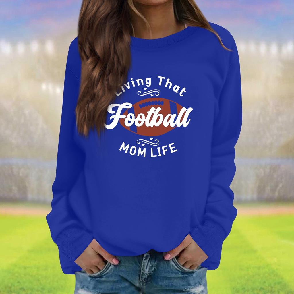 Женская модная повседневная толстовка с длинным рукавом и круглым вырезом с принтом