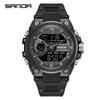 Sanda Men's Large Dial Multifunctional Waterproof Sports Watch with Alarm
