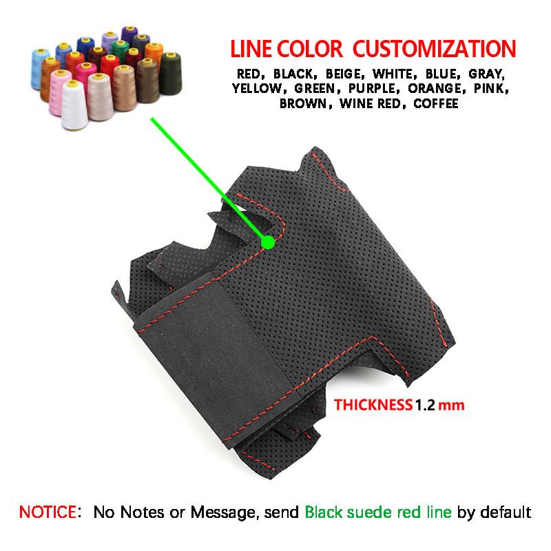 Car Steering Wheel Suede Perforated Leather Cover Trim For BMW M Sport F30 F32 F34 F36 F20 F45 F10 F12 F48 F25 F26 F15 F16