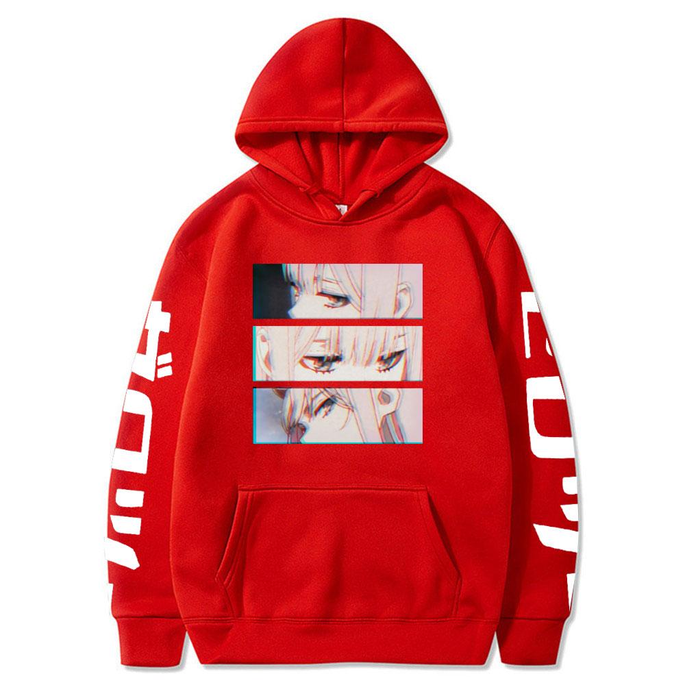 Аниме-толстовка с капюшоном Darling In The Franxx Pullover Zero Two Hoodies Unisex Harajuku Hip Hop Sweatshirts Streetwear Unisex Tops