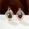 Mystic Oval Cut Rainbow Stone Marquise Design Earrings Horse Eye Love Dangle Earrings Bride Band Engagement Jewelry