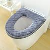 Утолщенная плюшевая подушка для унитаза, моющаяся на молнии, полностью обернутая подушка для унитаза, зимнее холодостойкое бархатное утолщенное сиденье для унитаза