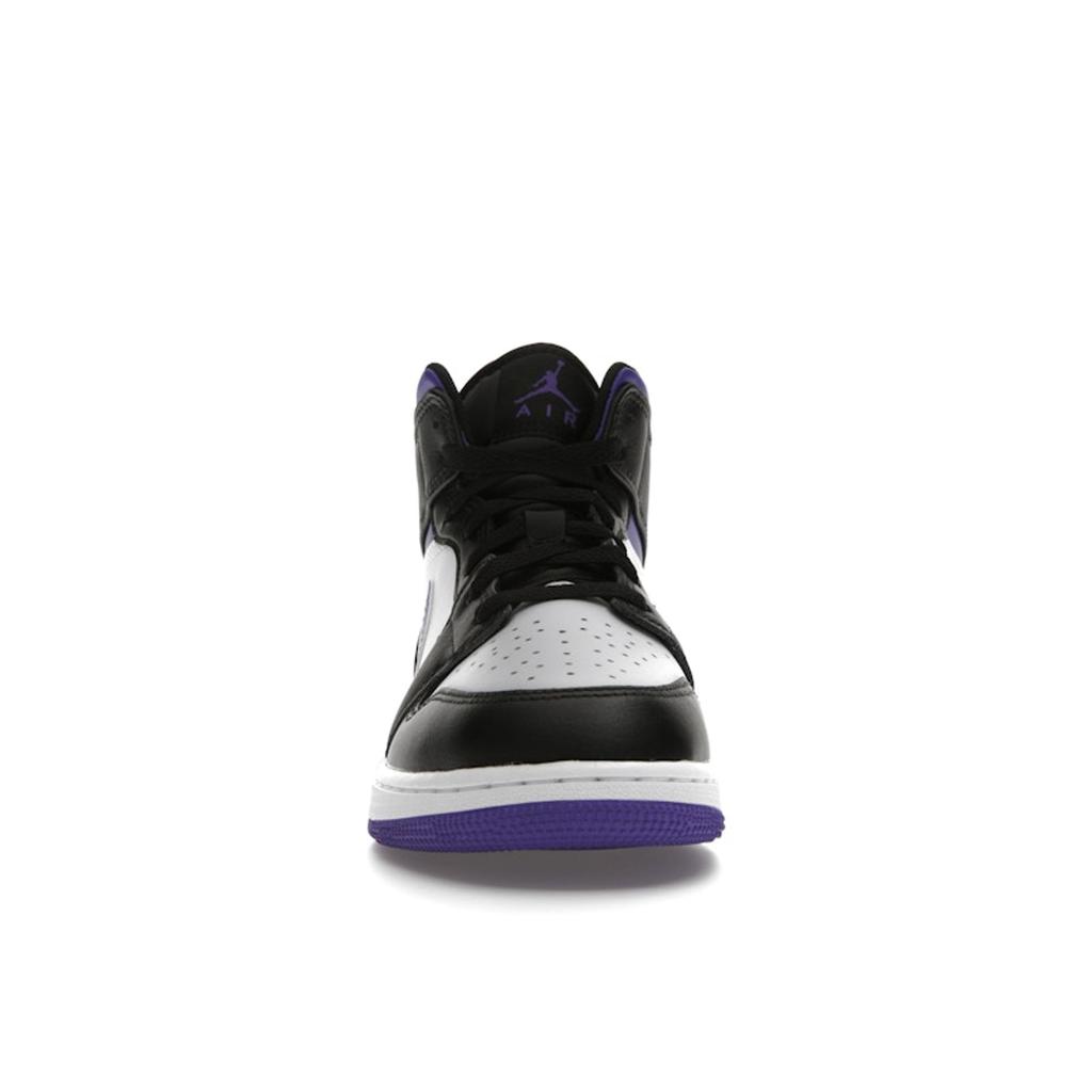 Кроссовки Air Jordan 1 Mid GS Dark Iris Purple Black White 554725-095