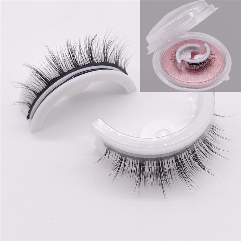 1Pair Glue Free Mink Eyelashes No Residue On The Skin 3D False Eyelashes Reusable Natural Long Eyelash Makeup Self-adhesive