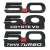 Car Sticker 5.0 Trim Front Hood Grille Emblem Badge Rear Trunk 3D Car Decals for 5.0 Coyote V8 TWIN Turbo Emblem