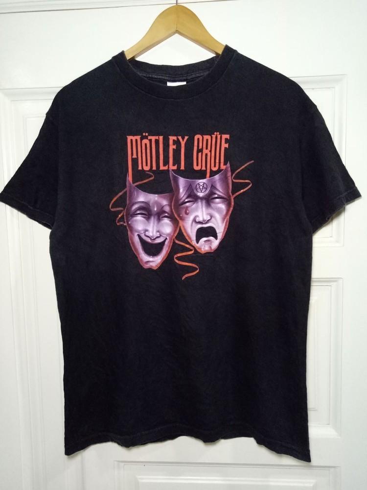 Vtg 2004 Motley Crue Touring Mask Opera Black Unisex Tshirt Reprint S-5XL KH8986