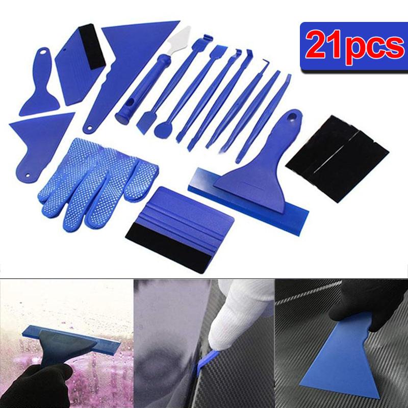 21 шт./13 шт., инструменты для обертывания виниловой пленкой для автомобиля, автомобильная наклейка, комплект скребков для пленки, набор скребков из фетра, набор ножей, наклейка, аксессуары для пластыря