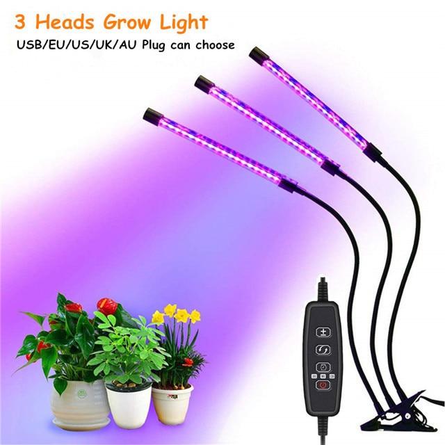 Светодиодная фитолампа с таймером (питание через USB-шнур)