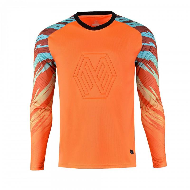 Mens Soccer Goalkeeper Jersey Short Sleeve Breathable Sport Shirt Training Match Fall