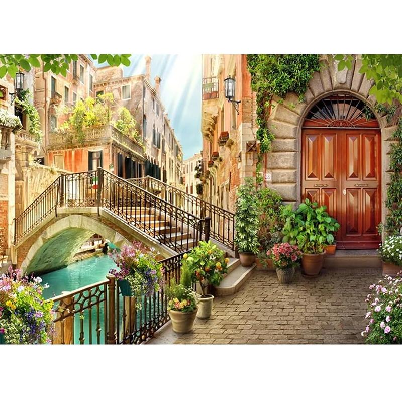 3D обои с изображением маленького города, европейский пейзаж, настенная роспись для гостиной, спальни, фон, обои, домашний декор