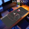 HYBXAXC Киберпанк Самурай Девушка Коврик для Мыши Красный Черный Стиль Игровой Стол Водонепроницаемый Коврик для Клавиатуры для Ежедневной Офисной Работы и Игр