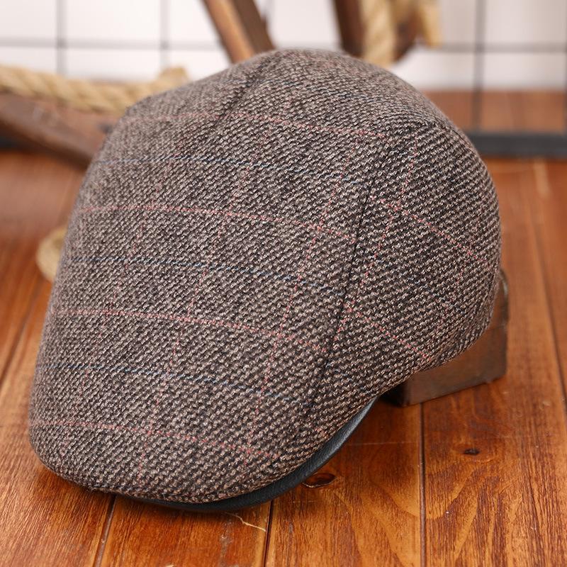 Forward hat, autumn and winter models, men's middle-aged and elderly, fleece and thickened elderly hat, ear protection, peaked cap, cold protection an