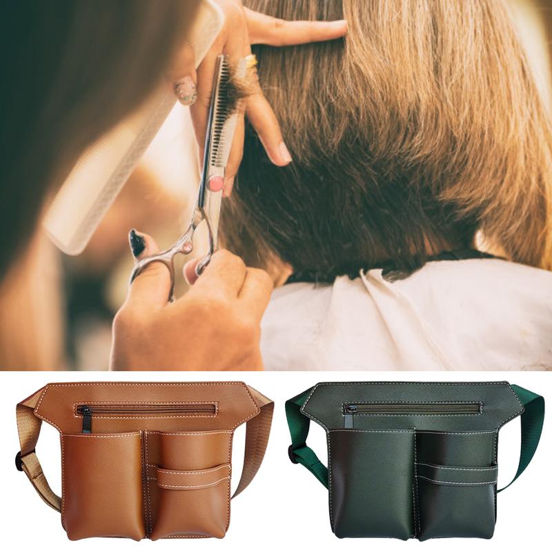 Hair Scissor Bag Clips Comb Case Hairdressing Barber Hair Scissor Holster Bag Holder Tool Salon Waist Pack Belt PU Leather Bag