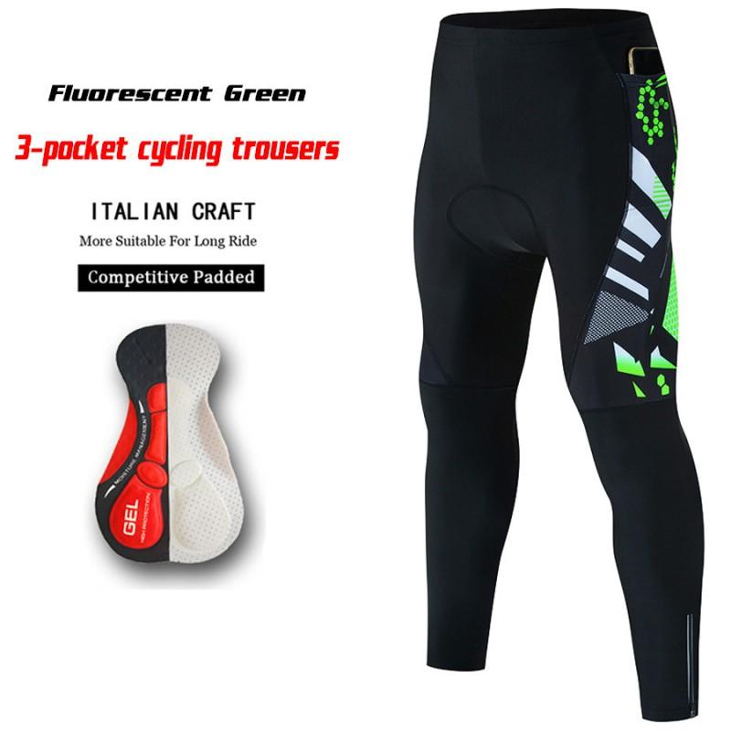 Mens Cycling Pants Quick-Dry Moisture-Wicking Slim Fit Outdoor Road Mountain Bike Apparel