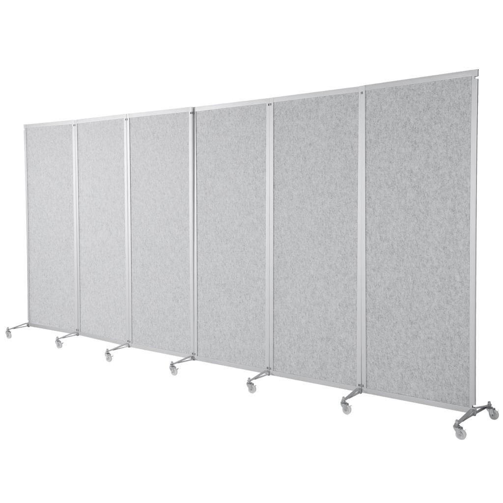 Rolling Privacy Room Divider with Lockable Wheels Office Dividers Partition with Felt Board for Home Dorm Decor