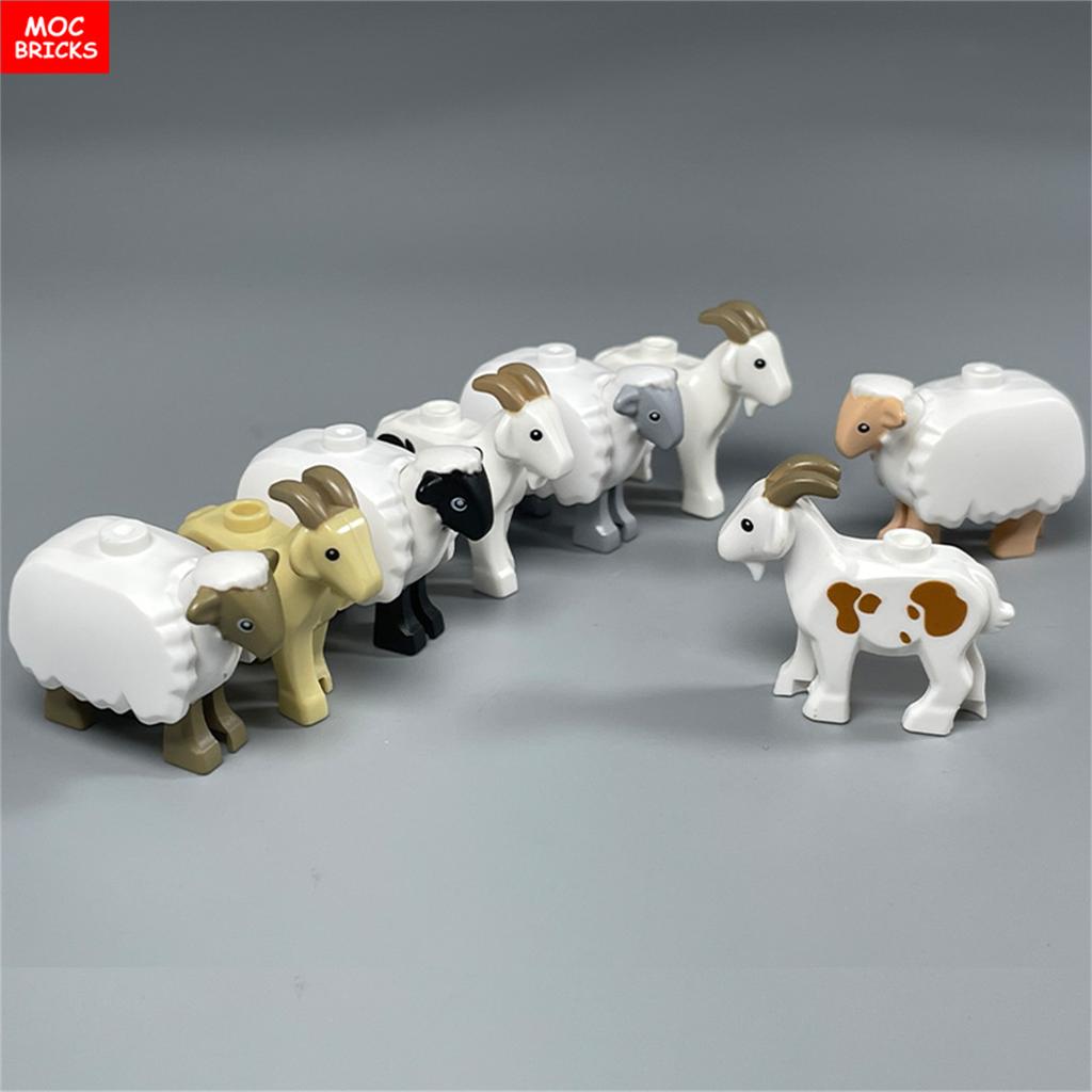 Кирпичики MOC Джунгли Подлесок Лесное животное Обезьяна Коза Жираф Птица Ночная сова Аксессуары Строительные блоки Игрушки-друзья Подарки