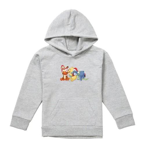 Winnie the Pooh Childrens/Kids Santa Hat Heather Christmas Hoodie