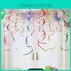 Eye-catching 6pcs Multicolor Hanging Spiral Swirls For Festive Ceiling Decorations