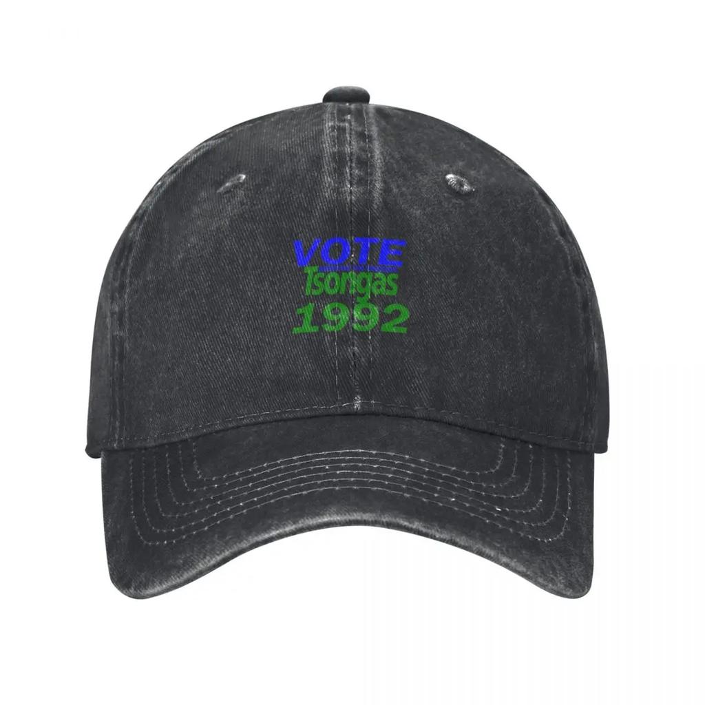VOTE FOR TSONGAS Baseball Cap Snap Back Hat designer cap luxury Women cap Snapback Unisexs Luxury Womens