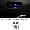 For Toyota Corolla Door Bowl Armrest Atmosphere Light Interior LED Blue Door Bowl Handle Frame Light