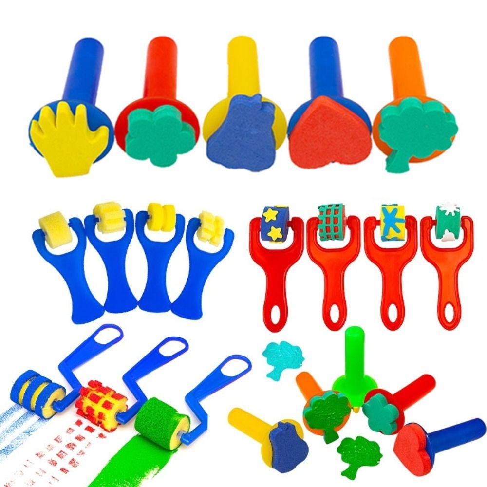 Mushroom Stick DIY Sponge Stamp Brush Sponge Brush Sponge Stamp Brush Kits Creative   Kindergarten