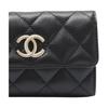 Chanel Logo Quilted Calfskin Card Holder Women Accessories Black AP4905-B22098-94305