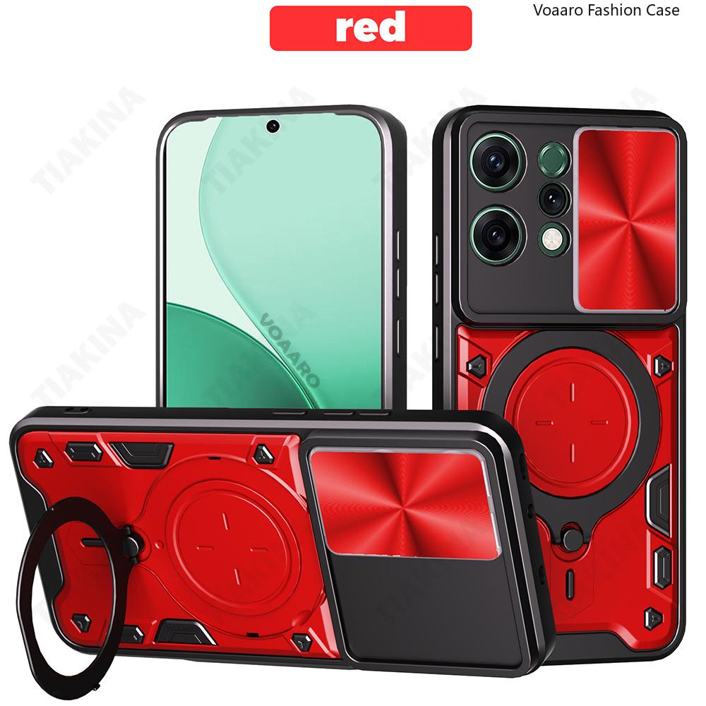 Чехол-слайдер для камеры для OPPO Reno14 Pro Чехол для OPPO Reno 14 Pro Reno14 F Чехол с магнитной подставкой-кольцом