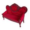 Mini Sofa Nostalgic No Burr Eco-friendly 0.05 Dollhouse Miniature Sofa for Girl