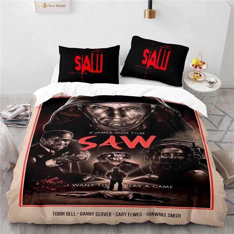 Horror Saw Movie Bedding Set 3d Duvet Cover Set Pillowcase Twin Full Queen King Size Bedclothes Comforter Cover Set Dropshipping