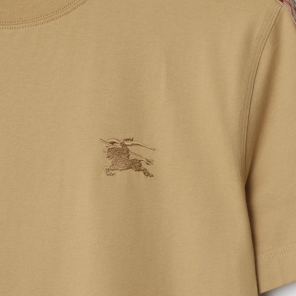 Burberry checkered-trim cotton T-shirt 81062471