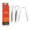 3 Pcs/Pack Metal Tongue Scraper For Adults & Kids Stainless Steel Tongue Cleaner Brush For Fresh Breath Cleaning Coated Tongue