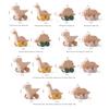 1PC Baby Toy Beech Wood Block Cartoon Dinosaur Car Educational Montessori Toy Baby Teething Play Gym Baby Birthday Gift Products