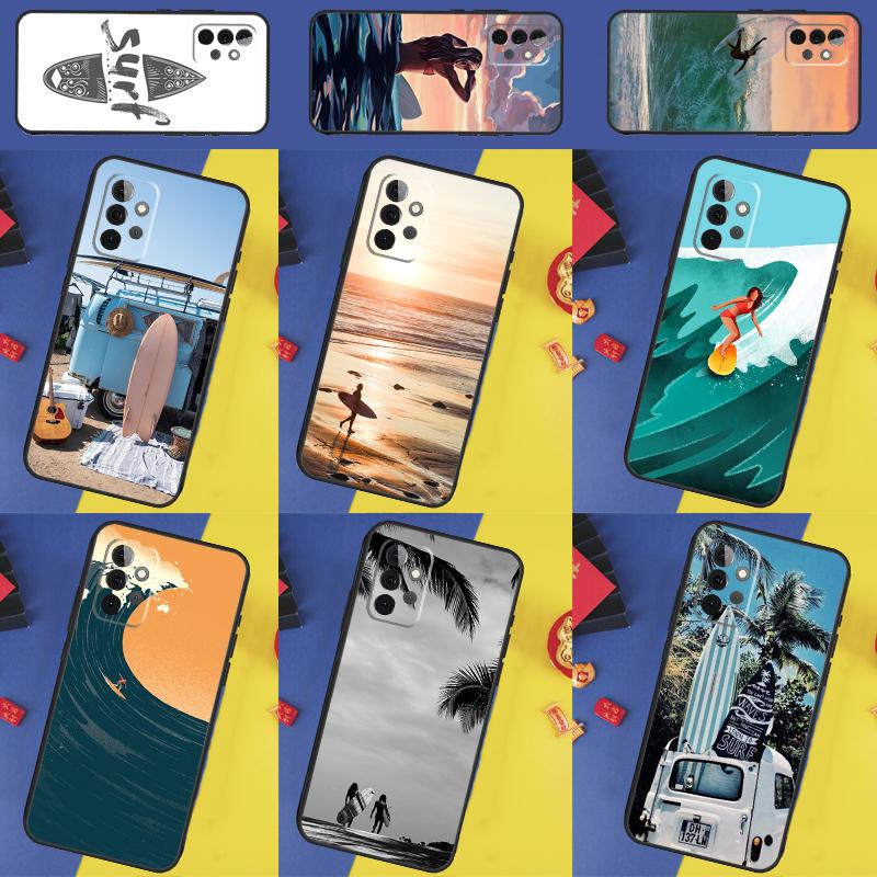 Чехол 'Волна для серфинга' для Samsung Galaxy A13 A33 A53 A36 A26 A05 A06 A16 A54 A34 A14 A32 A52 A55 A35 A15 A56