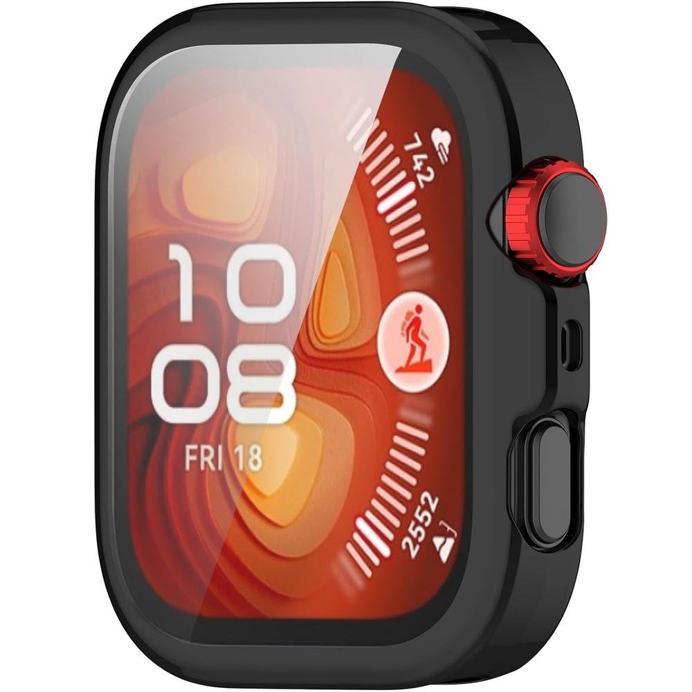 2-in-1 Case with Screen Protector for Huawei Watch Fit 4, Black