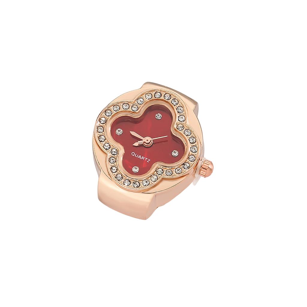 Часы-кольцо Модные квадратные часы в форме кольца Индивидуальность Креативное ретро-кольцо в стиле Электронные часы