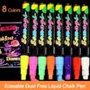 Erasable Liquid Chalk Marker Pen Glass Window Art Art Marker Pen Dust Free Whiteboard Pen