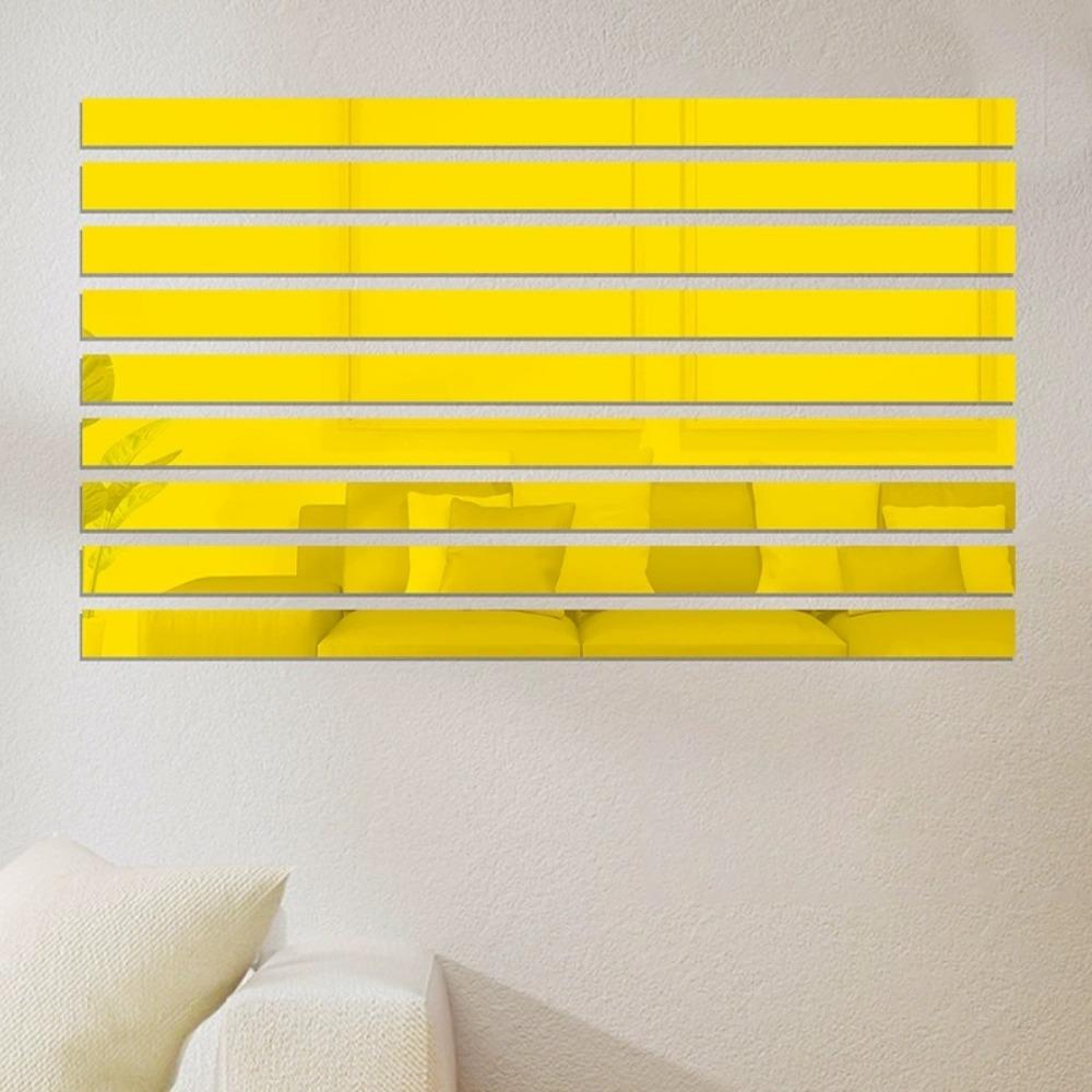 20 Pcs Acrylic Mirror Wall Stickers Mirror Wall Stickers Striped Design Art Tile Decal DIY Self Adhesive Removable and Murals for Home Decor