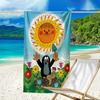 proof beach towel with a The Little Mole1 pattern - soft,absorbent,quick-drying,machine washable - perfect for swimming,camping,bathing