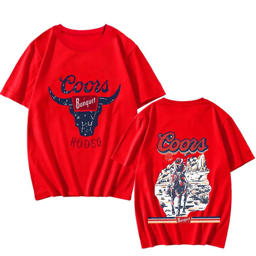 Rodeo Beer T Shirt Women Men Country Western Old Rodeo Vintage Gift Festival Tee High Quality Summer Cotton Short Sleeve Tees