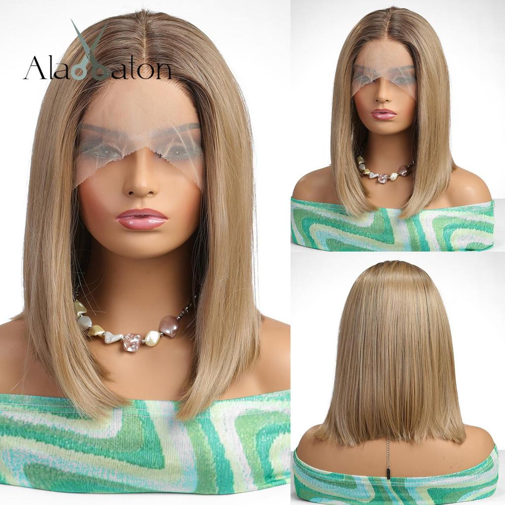 ALAN EATON Синтетический женский парик на шнурке 13x4, длинные волнистые парики, светлый цвет, на каждый день, для вечеринок, высокая плотность, термостойкие волосы