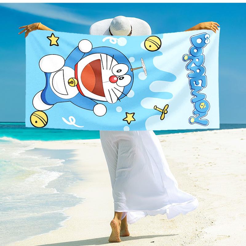 1pc Doraemons Joyful Adventure beach towel,quick drying absorbent beach towel,outdoor sports swimming beach towel,Soft and comfortable Y7281