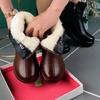 Короткие ботинки осень и зима новые модные ботинки на мягкой подошве тонкие ботинки из бархата на термо-хлопке