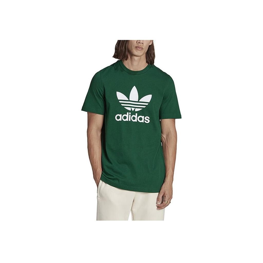 Adidas Футболка Adicolor Classics Trefoil темно-зеленая мужская уличная одежда IA4819
